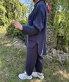 Fermuar detaylı Cupra takım (lacivert)