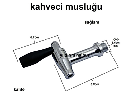 KAHVECİ MUSLUĞU 3/8 GİRİŞ ÇAYCI MUSLUĞU SEMAVER MUSLUĞU