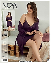Noyalüx İkili Sabahlıklı Gecelik 9005
