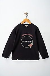 Yetişkin Uzun Kollu Bisiklet Yaka "Besmele"  Baskılı Tişört Mevsimlik Pamuklu