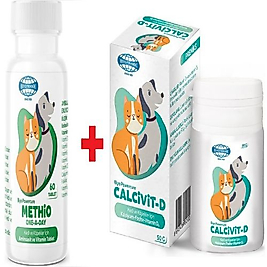 Yavru Köpekleriniz  İyi  Gelişmesi  İçin  "Biyo Methio One A Day 60 Tablet + Calcivit - D 50 GR)