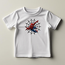 Spider Man Baskılı Normal Kalıp  Çocuk Tişört
