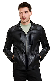 Mateo Hakiki Deri Erkek Siyah Ceket