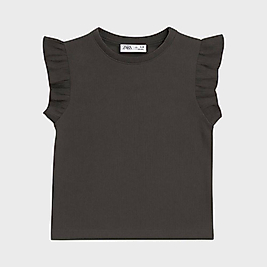 Zara Antrasit Fitilli Bluz