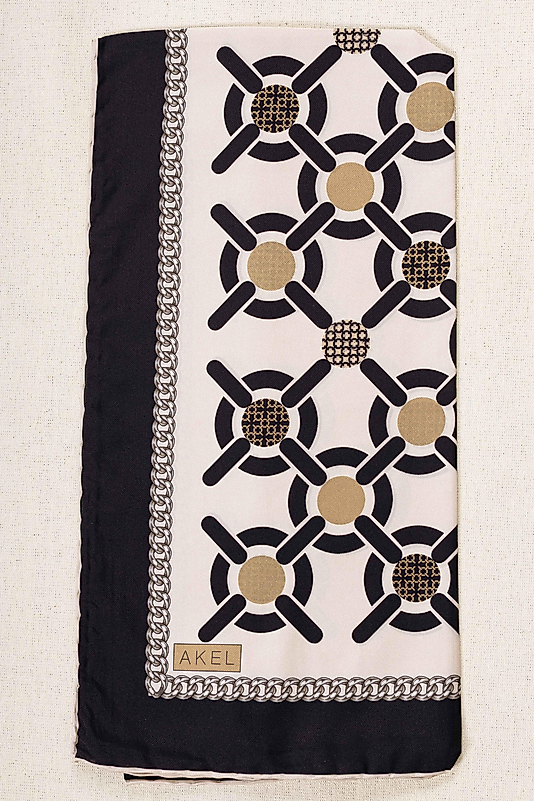 Desenli Alfa Silk Eşarp