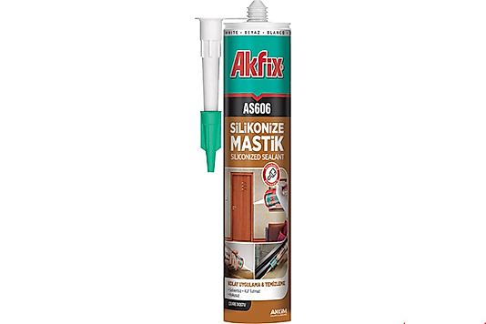AKFİX SİLİKONİZE AKRİLİK MASTİK 500 GR. SİYAH