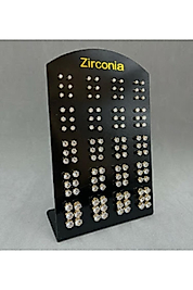 Zirkon Taşlı 60'lı Stand Küpe