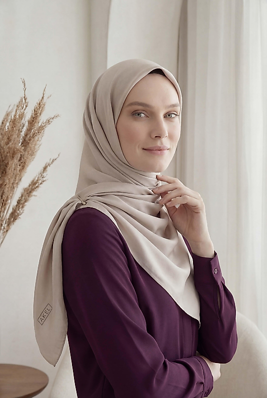 Düz Kristal Kumaş Eşarp - Kaymaz, Şık, Tok Duran | Günlük & Abiye Uyumlu