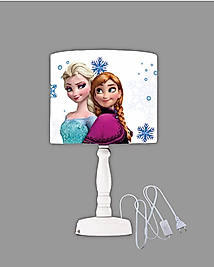 Minibabyrooms Elsa ve Anna Desenli Ahşap Oyma Ayak Abajur