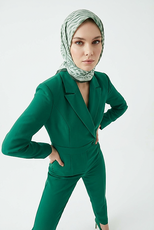 Spring Eşarp Çizgili Oval Çizgili Desen