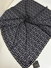 SOFT KETEN EŞARP GEOMETRİK DESEN 09