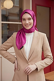 Düz Kristal Kumaş Eşarp - Kaymaz, Şık, Tok Duran | Günlük & Abiye Uyumlu