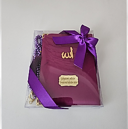 Mor Kurdeleli İpek Set