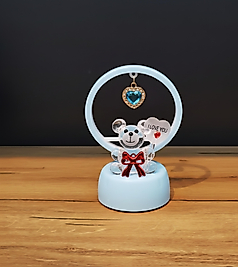 Işıklı I Love You Ayıcık(Mavi)