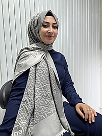 V desen Yün Pamuk Şal