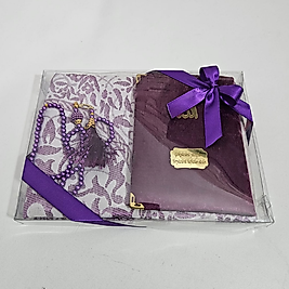 Mor Seccadeli Kadife Set