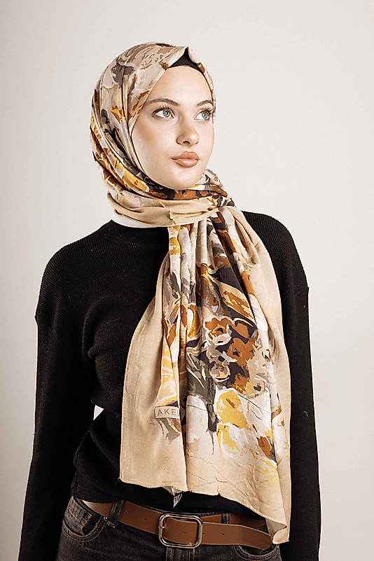 FLOOR İPEK ŞAL İTALYAN DİKİŞİ DESEN-2