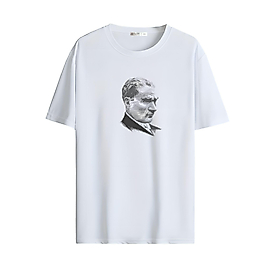 Kırmızı Beyaz Vatan Aşkı Bayrak ve Atatürk Baskılı Oversize Unisex Tişört
