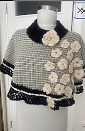 Fabric Poncho, OOAK Cardigan