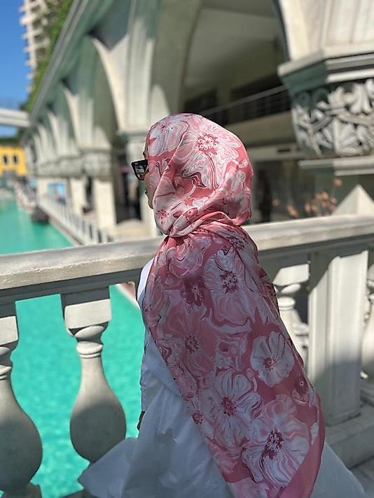 Mimoza Desen Soft Şal-Mercan