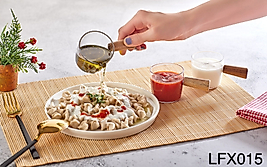 LUFEX 2’li AHŞAP SAPLI MİKA SUNUMLUK SOSLUK