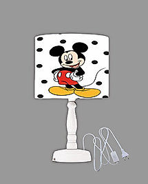 Minibabyrooms  Mickey Mause Desenli Ahşap Oyma Ayak Abajur