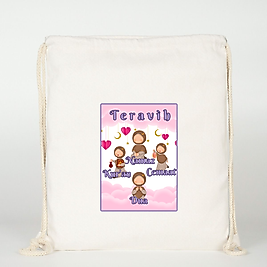 "Teravih" Namaz  Baskılı Ham Bez Sırt Çantası %100 Pamuk