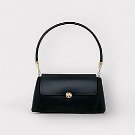 Aura Siyah Vintage Tasarım El ve Omuz Çantası