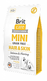 BRIT MINI HAIR & SKIN 7KG (Somon ve Ringa Balıklı - Cilt ve Tüy Sağlığı - Mini Irk Yetişkin Köpek Maması