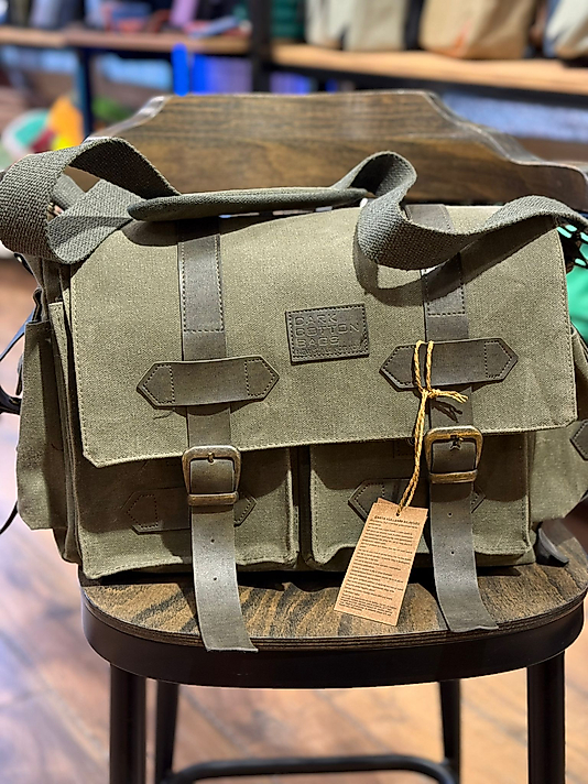 Vintage Su Geçirmez Mumlu Kanvas Unisex PC Bölmeli Günlük Okul Gezi  Postacı Omuz Çantası