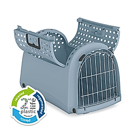 IMAC LINUS CABRIO 2ND LIFE ÜSTÜ AÇILIR EVCİL HAYVAN TAŞIMA ÇANTASI MAVI 52,5X32X34,5CM