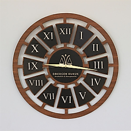 Ahşap Duvar Saati - 40 CM