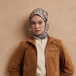 Lena Desen Pamuk İpek Eşarp Cappuccino