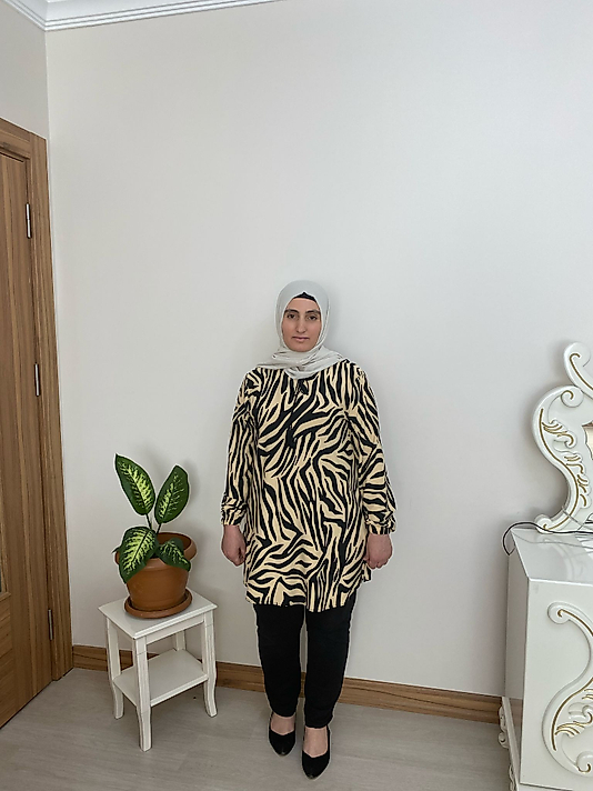 İthal Krep Battal Beden Tunik