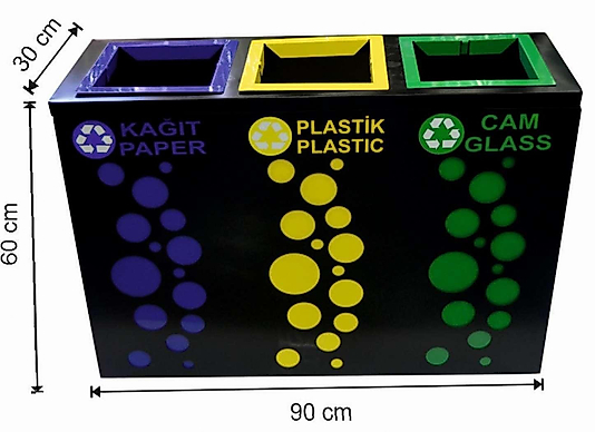 Geri Dönüşüm Kovası İç Kovalı 3'lü ( KDV DAHİL )