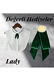 Lady Taşlı Broş Kadın Yaka Aksesuarı Yaka Kurdela Erkek Kurdele Broş Yaka Iğnesi Gotik Aksesuar