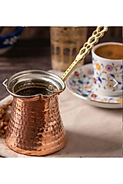 Maraş Dövmeli Bakır Cezve, Kahve Cezvesi, Kahve Pişirme Cezvesi 1 Kişilik