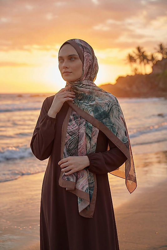 Spring mermer desen şal