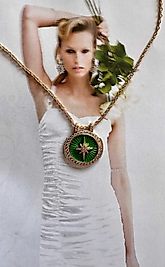 Zümrüt Yıldızı Özel Tasarım Kolye