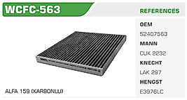 POLEN FİLTRESİ  ALFA 159 (KARBONLU)