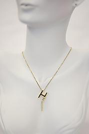 Gold Alya Model Zincir Harf Kolye