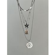 Çelik 4’lü Birleşik Silver Kolye