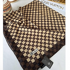 Vakko Dama Monogram Pamuk İpeksi Eşarp Camel