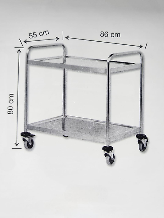 Servis Arabası 2 Katlı İnox 304 Kalite