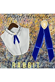Rabbit Taşlı Broş Kadın Yaka Aksesuarı Yaka Kurdela Erkek Kurdele Broş Yaka Iğnesi Gotik Aksesuar