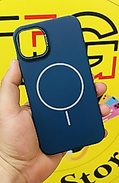 İphone 11 Magsafe Lansman İçi Süet Lacivert Telefon Kılıfı