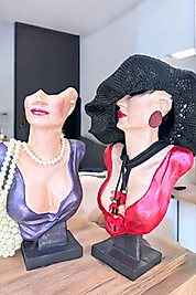 Takı, Çanta ve Şapka Standı Kadın Büstü