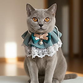 Yeşil Masal Prensesi – Dantelli İnci Detaylı Pet Yaka | FEDD’s Pet Style