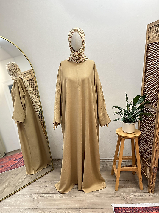 Hardal Abaya Kol Keten Ferace