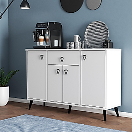 4 Kapaklı Çekmeceli Kahve Köşesi Dolabı - Mutfak Dolabı - Konsol - Dresuar